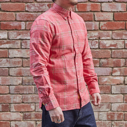 Madras Button Down Shirt / Pink Check