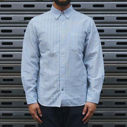 Madras Button Down Shirt / Blue Seersucker