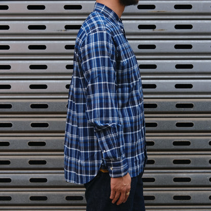 Madras Button Down Shirt / Blue White Check