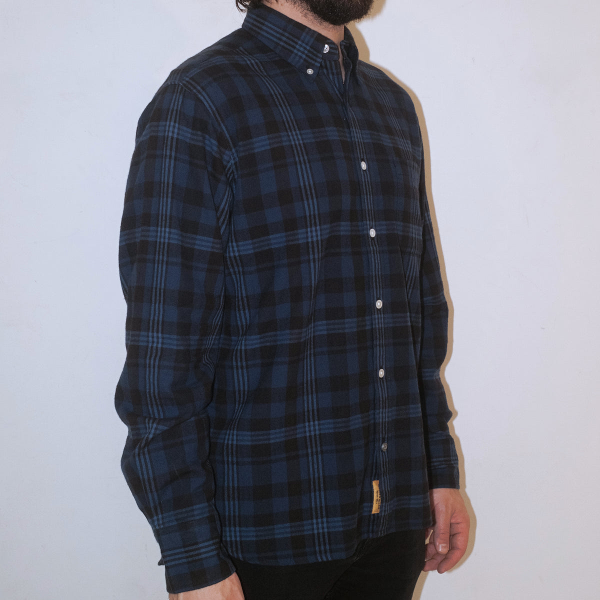 Madras Button Down Shirt / Indigo Blue Check