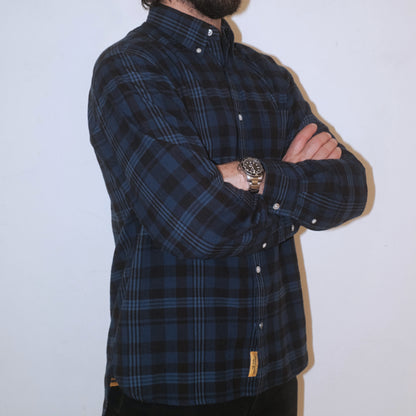 Madras Button Down Shirt / Indigo Blue Check