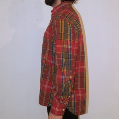 Madras Button Down Shirt / Red Check