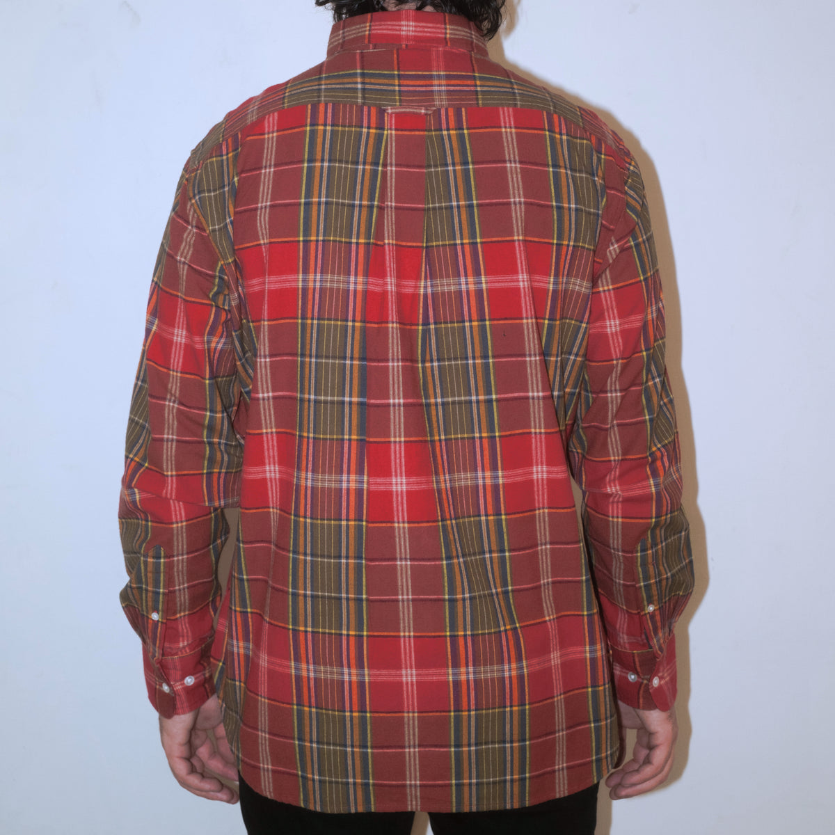 Madras Button Down Shirt / Red Check
