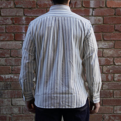 Madras Button Down Shirt / White Stripe