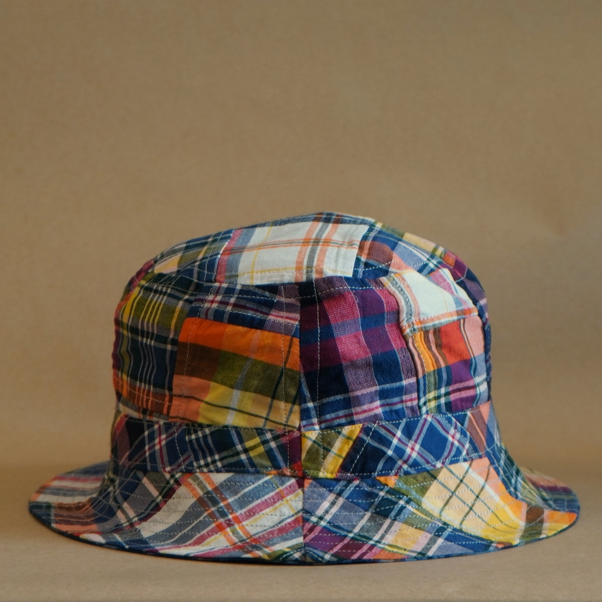 Reversible Bucket Hat / Multi Check / Indigo Print