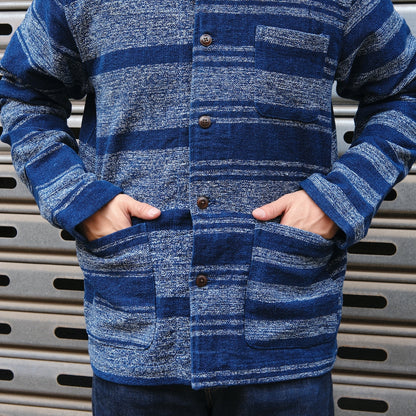 Stout Shirt Jacket / Navy Stripe