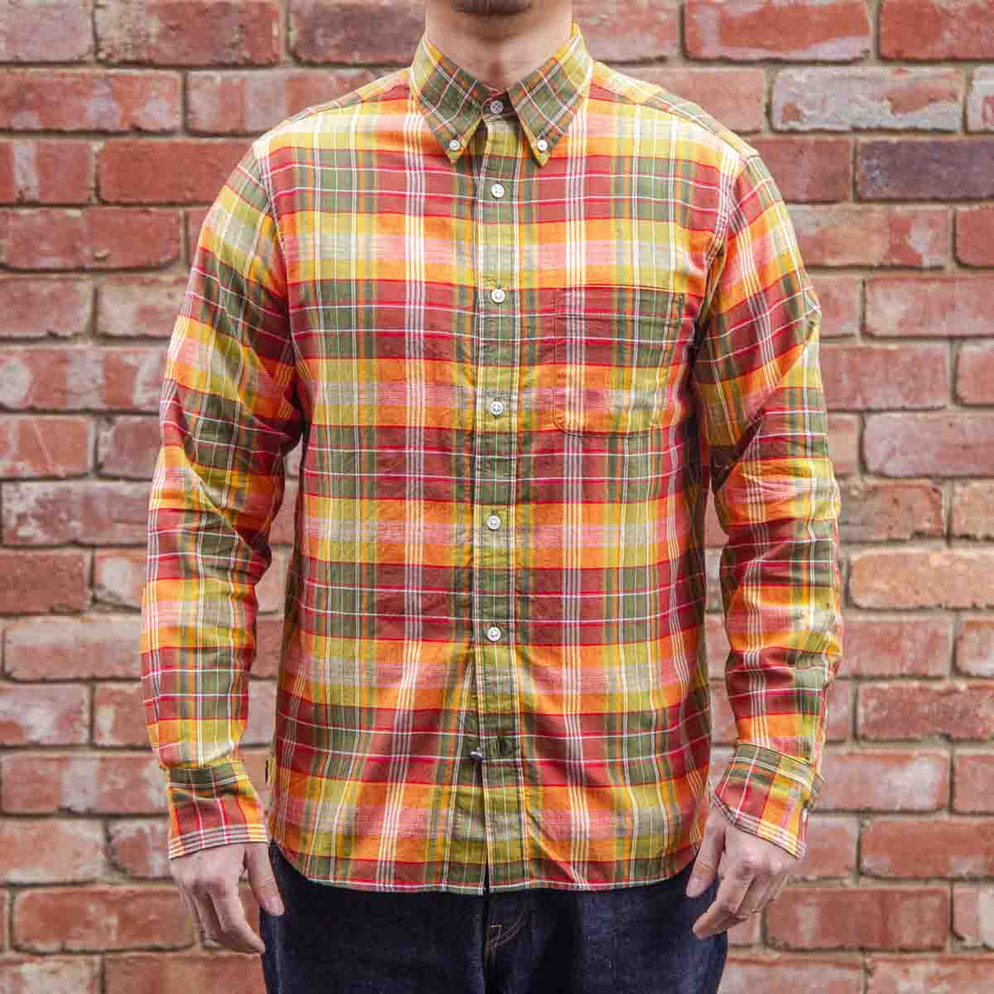 Madras Button Down Shirt / Turmeric