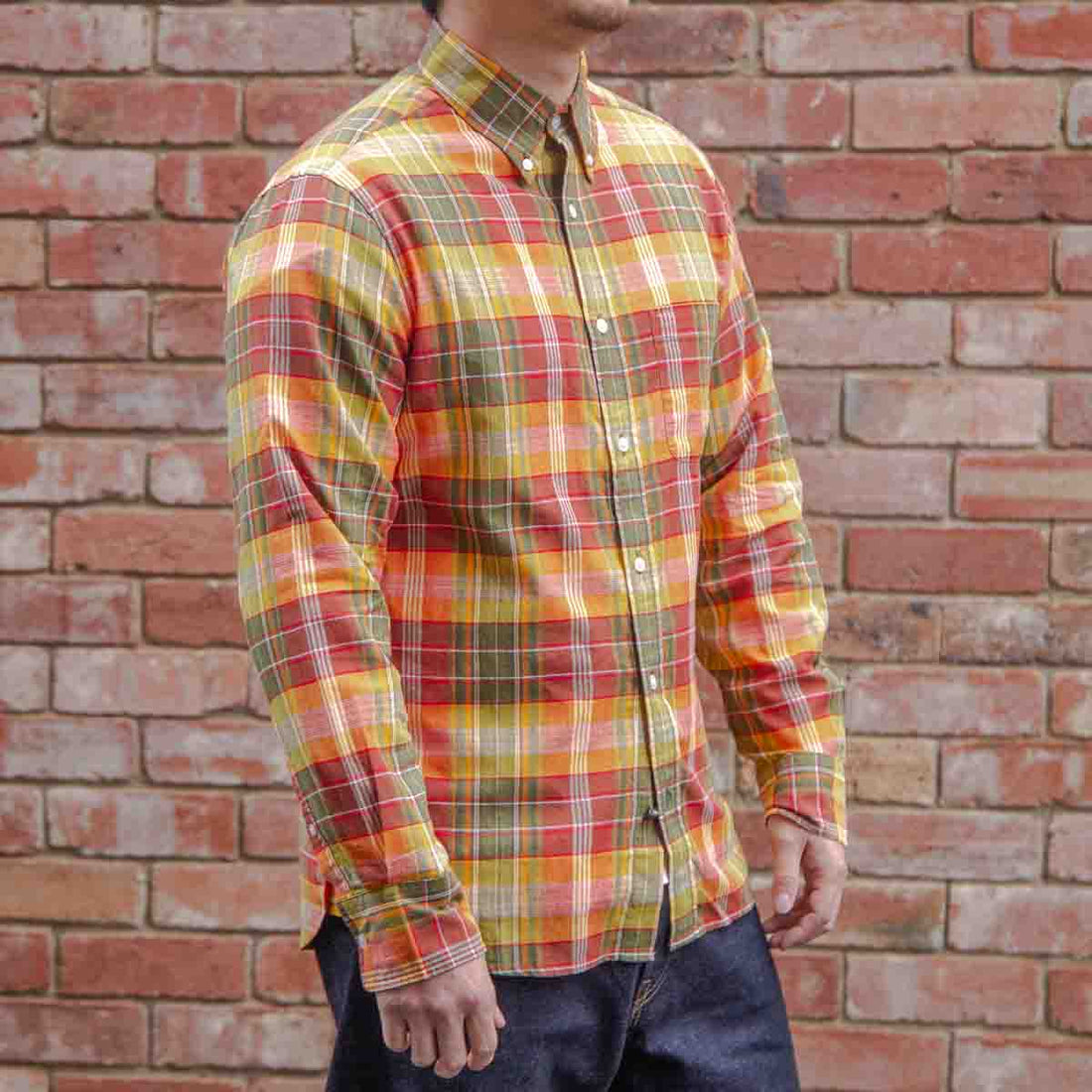 Madras Button Down Shirt / Turmeric