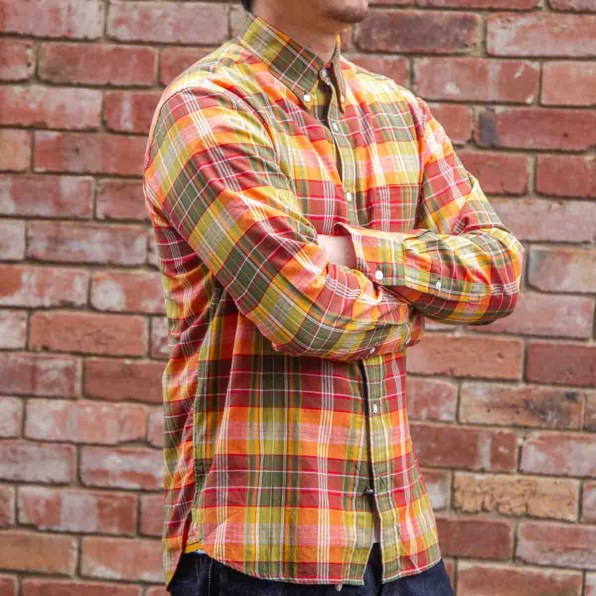 Madras Button Down Shirt / Turmeric