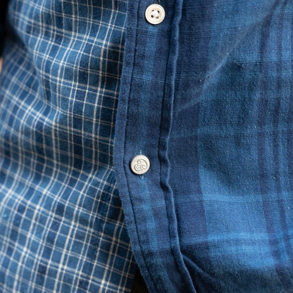 Madras Button Down Shirt / Blue Mix