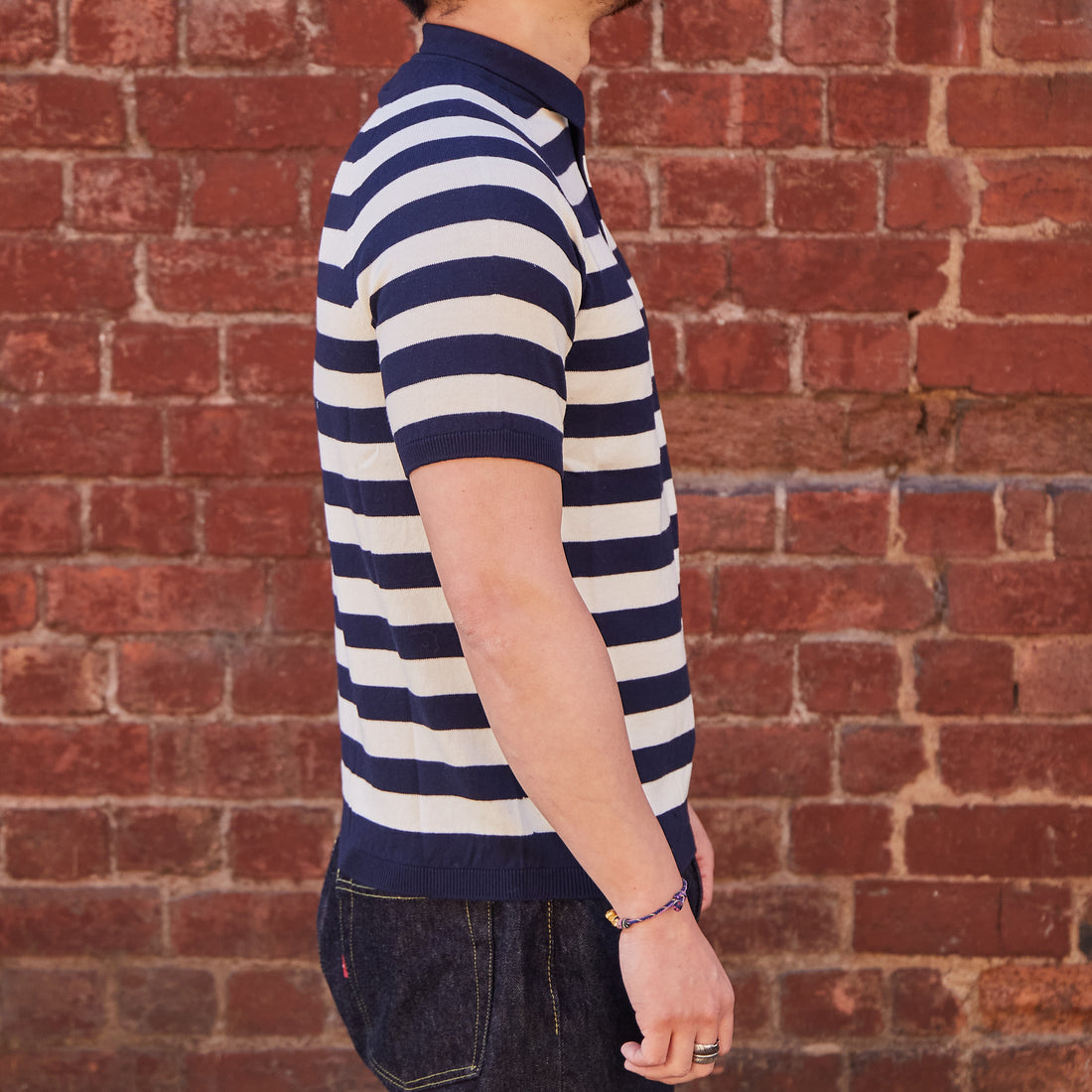 Rugby Polo Shirt / Navy White