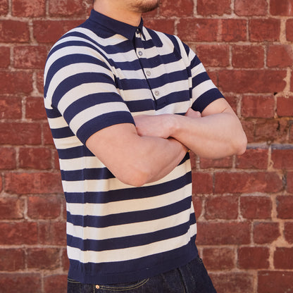 Rugby Polo Shirt / Navy White