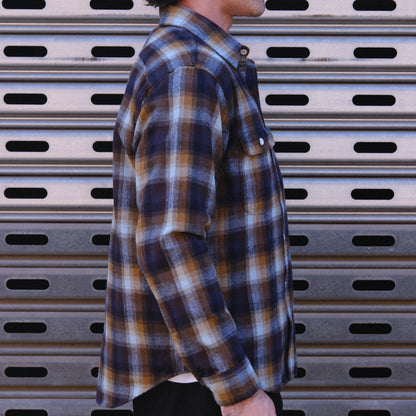 1980s Work Shirt / Navy Sax