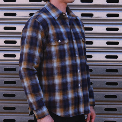 1980s Work Shirt / Navy Sax