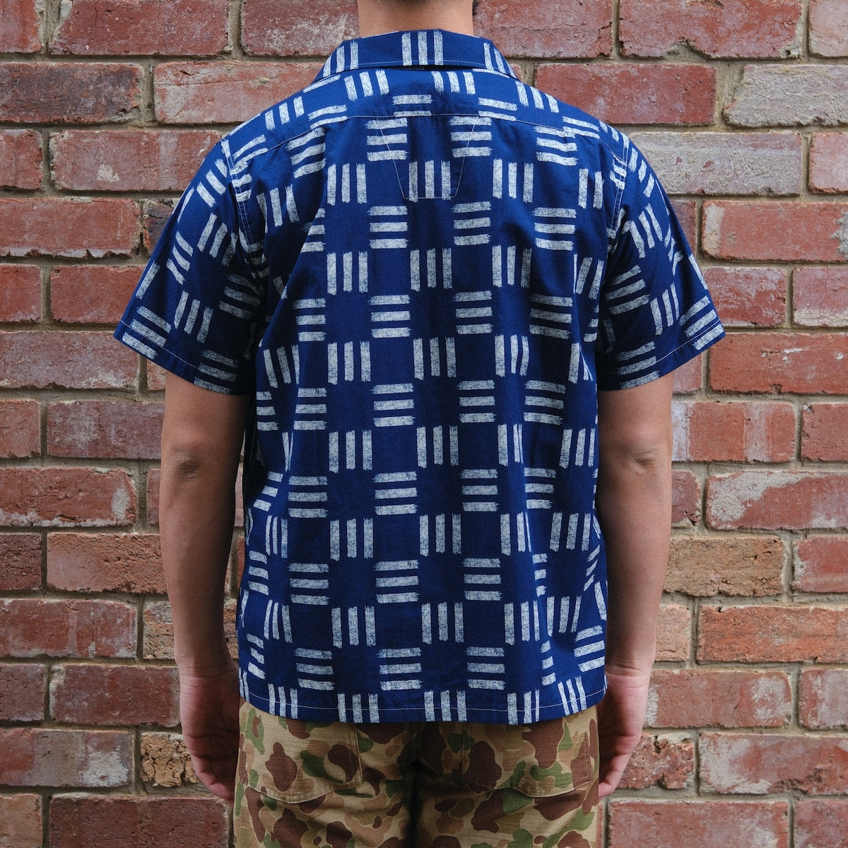 25S-PIS1 / Hawaiian Shirt / Indigo Check