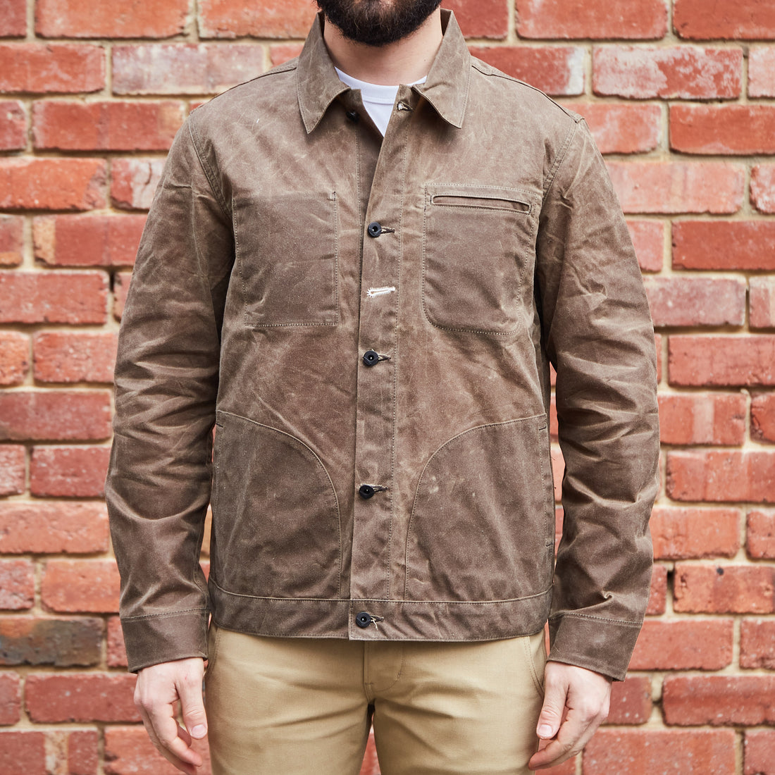 Ridgeline Supply Jacket / Brown Waxed Canvas