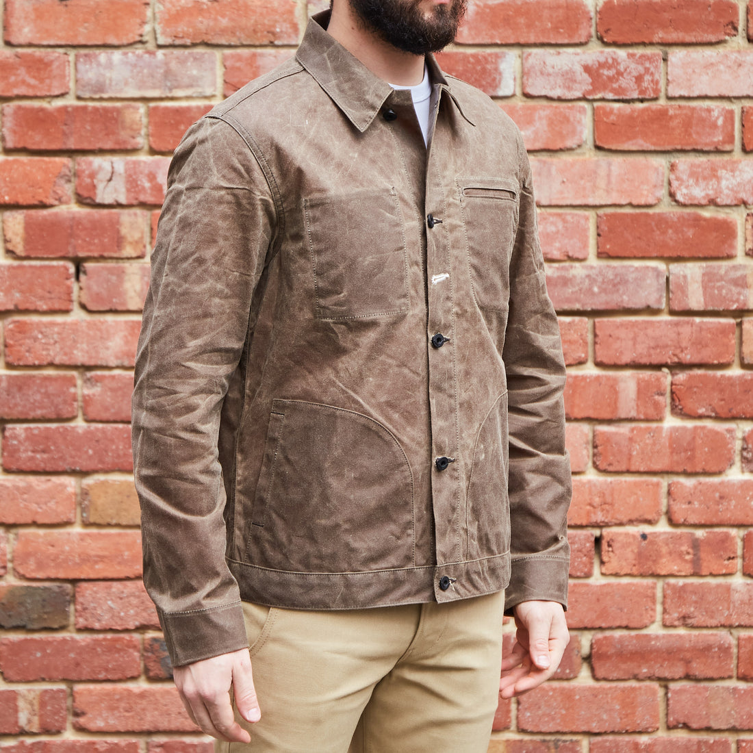 Ridgeline Supply Jacket / Brown Waxed Canvas