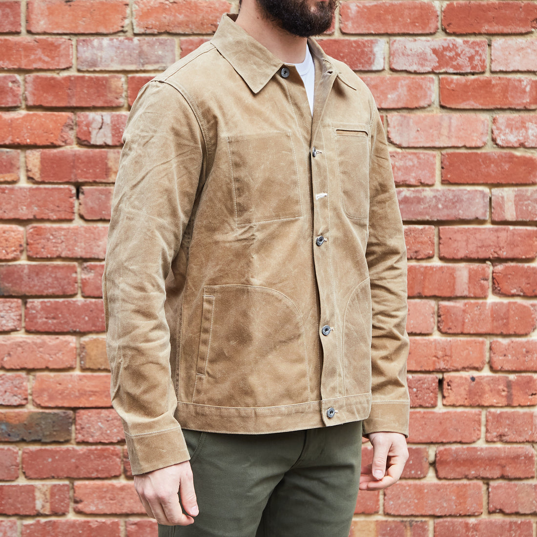 Ridgeline Supply Jacket / Tan Waxed Canvas