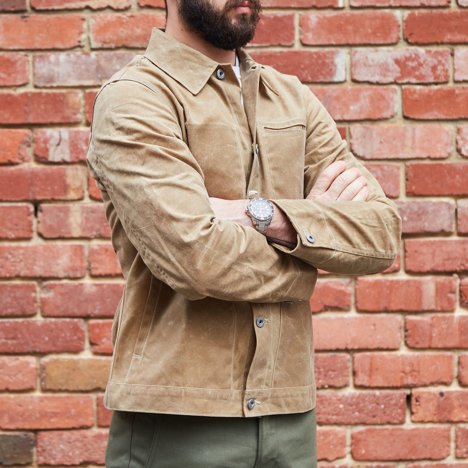 Ridgeline Supply Jacket / Tan Waxed Canvas