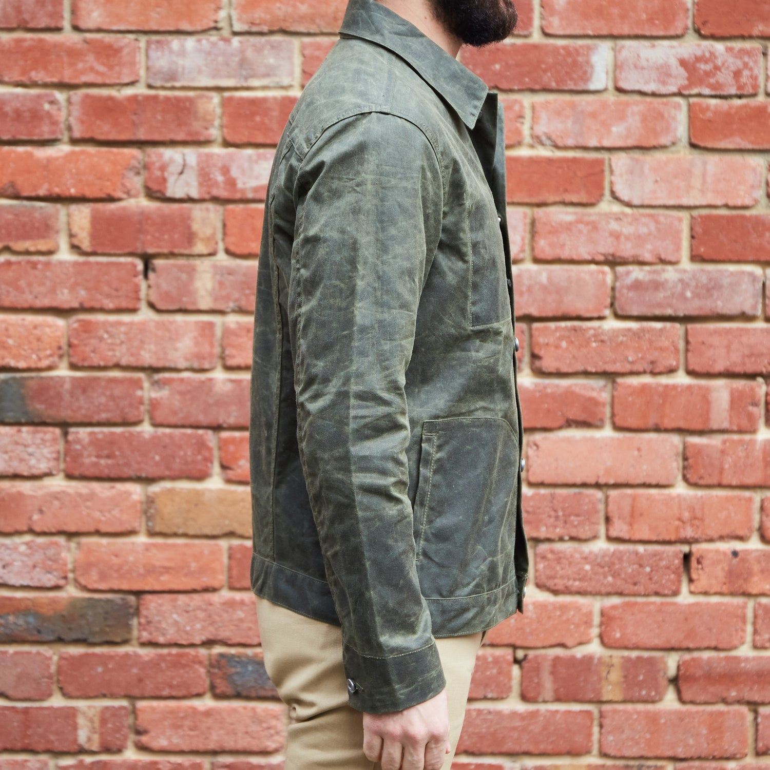 Ridgeline Supply Jacket / Olive Waxed Canvas