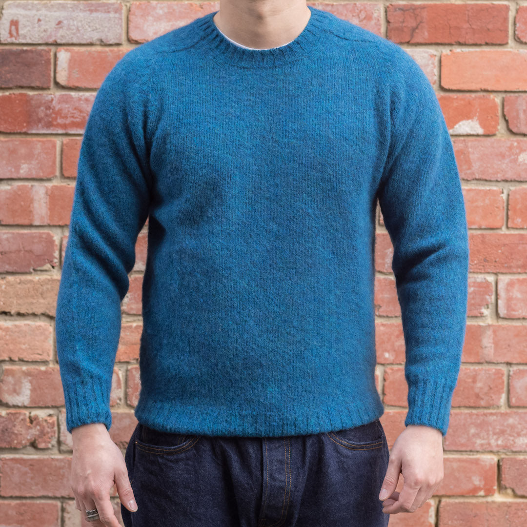 Saddle Shoulder Crew Neck / Atlantic Spray