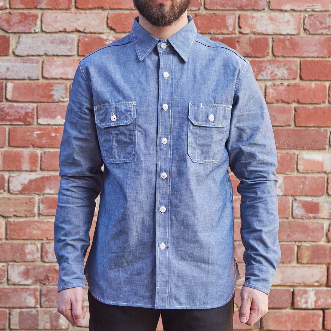 Clampdown Work Shirt / Blue Chambray