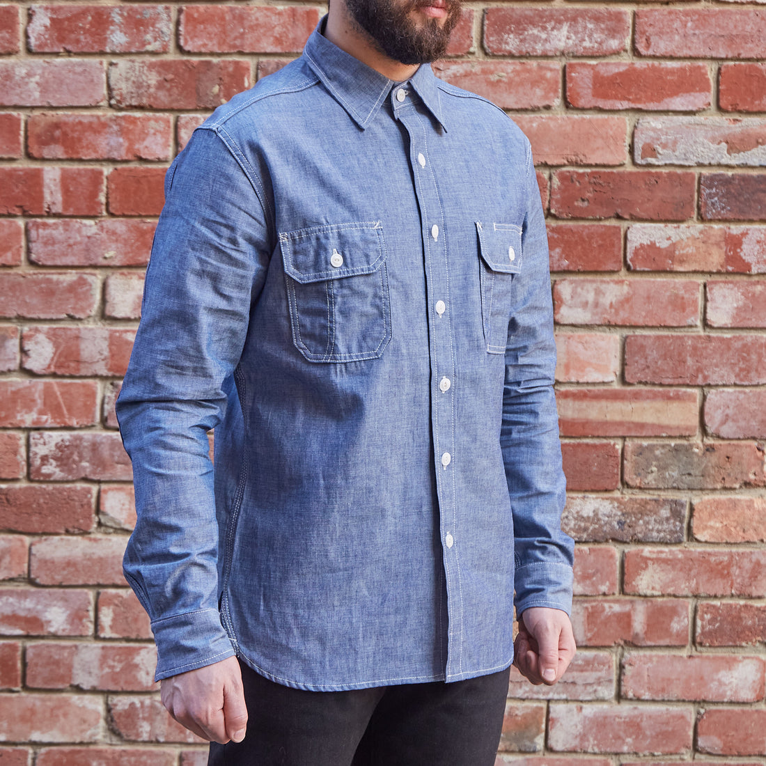 Clampdown Work Shirt / Blue Chambray