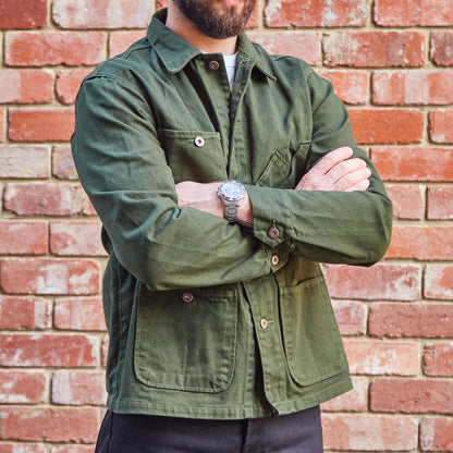Coverall Jacket / Green Dyed Twill