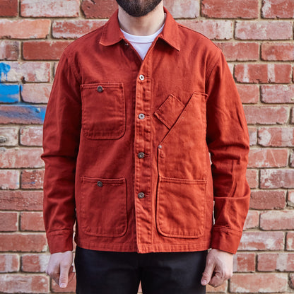 Coverall Jacket / Orange Dyed Twill