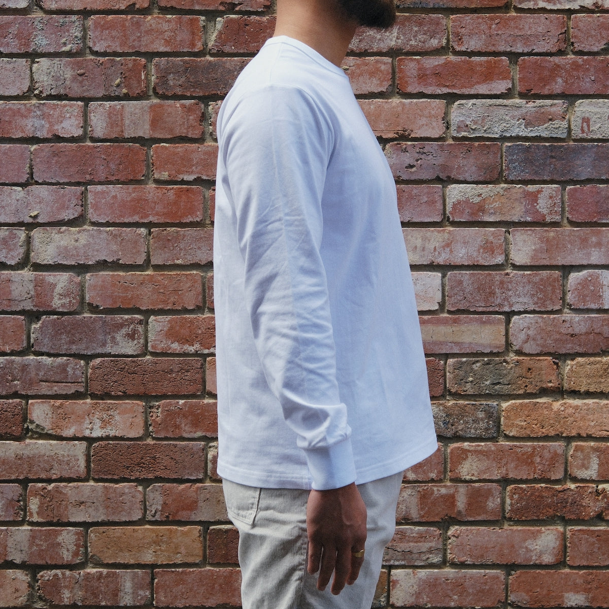 8oz Heavy Long Sleeves Tee / White