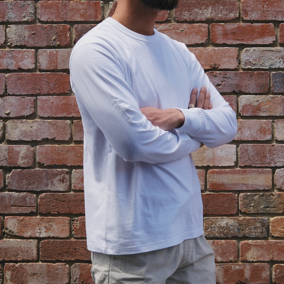 8oz Heavy Long Sleeves Tee / White