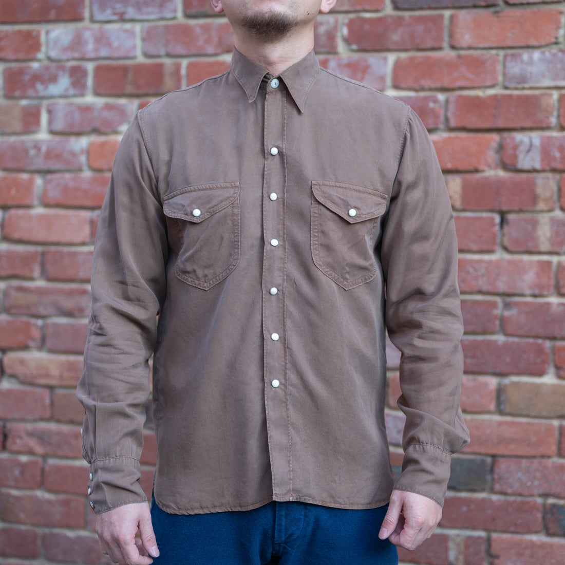 Tencel Gabardine Shirt / Churro Brown