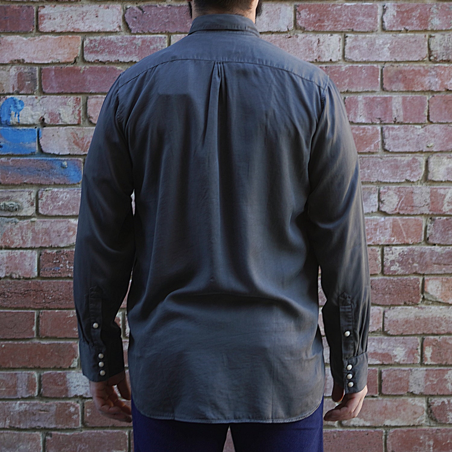 Tencel Gabardine Shirt / Faded Black