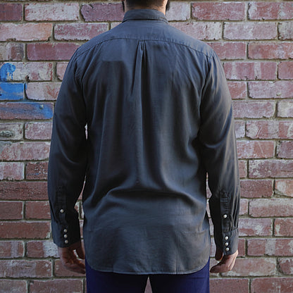 Tencel Gabardine Shirt / Faded Black