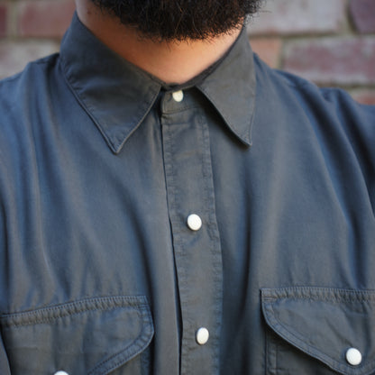 Tencel Gabardine Shirt / Faded Black