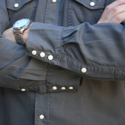 Tencel Gabardine Shirt / Faded Black