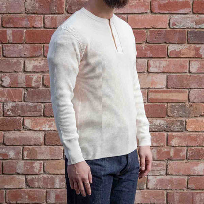 Henley Waffle Tee / Off White