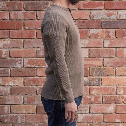 Henley Waffle Tee / Khaki
