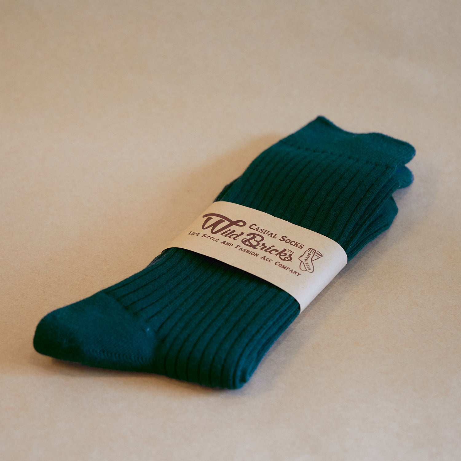 Cotton Rib Socks / Green