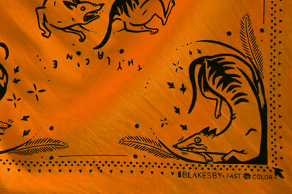 Blakesby Hats / Wonky Thylacine Bandana / Gold