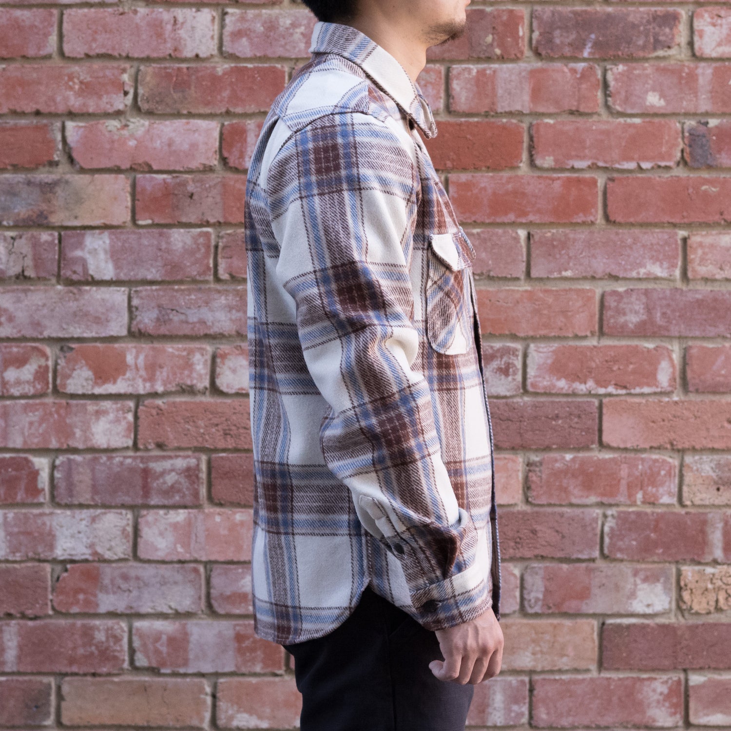 Benson Shirt / Ivory Wool Plaid