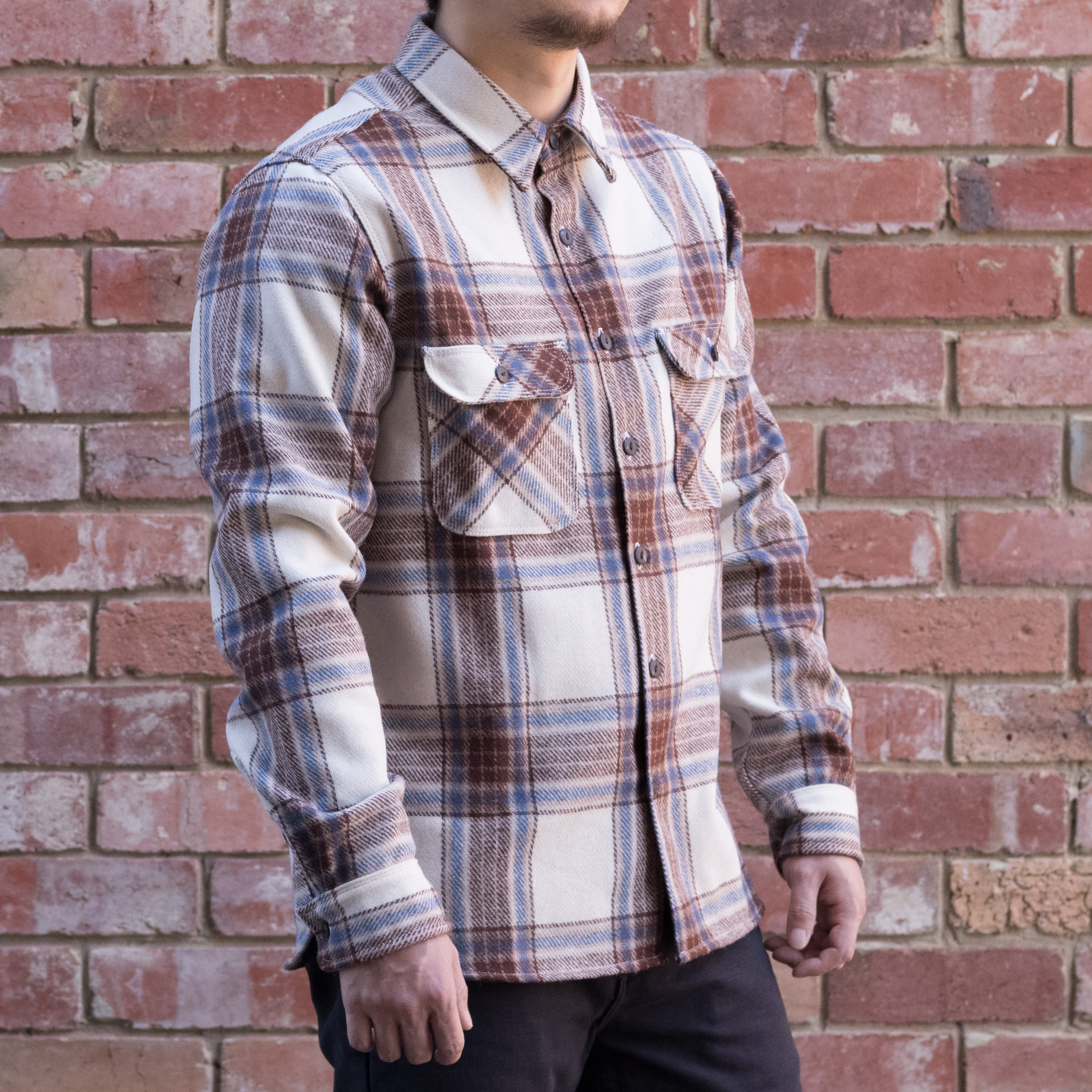 Benson Shirt / Ivory Wool Plaid