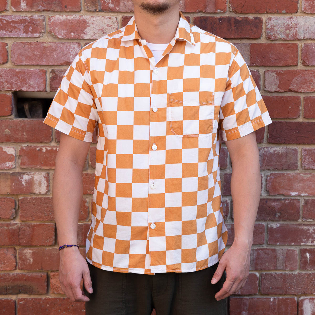 Hawaiian Shirt / Mustard Check
