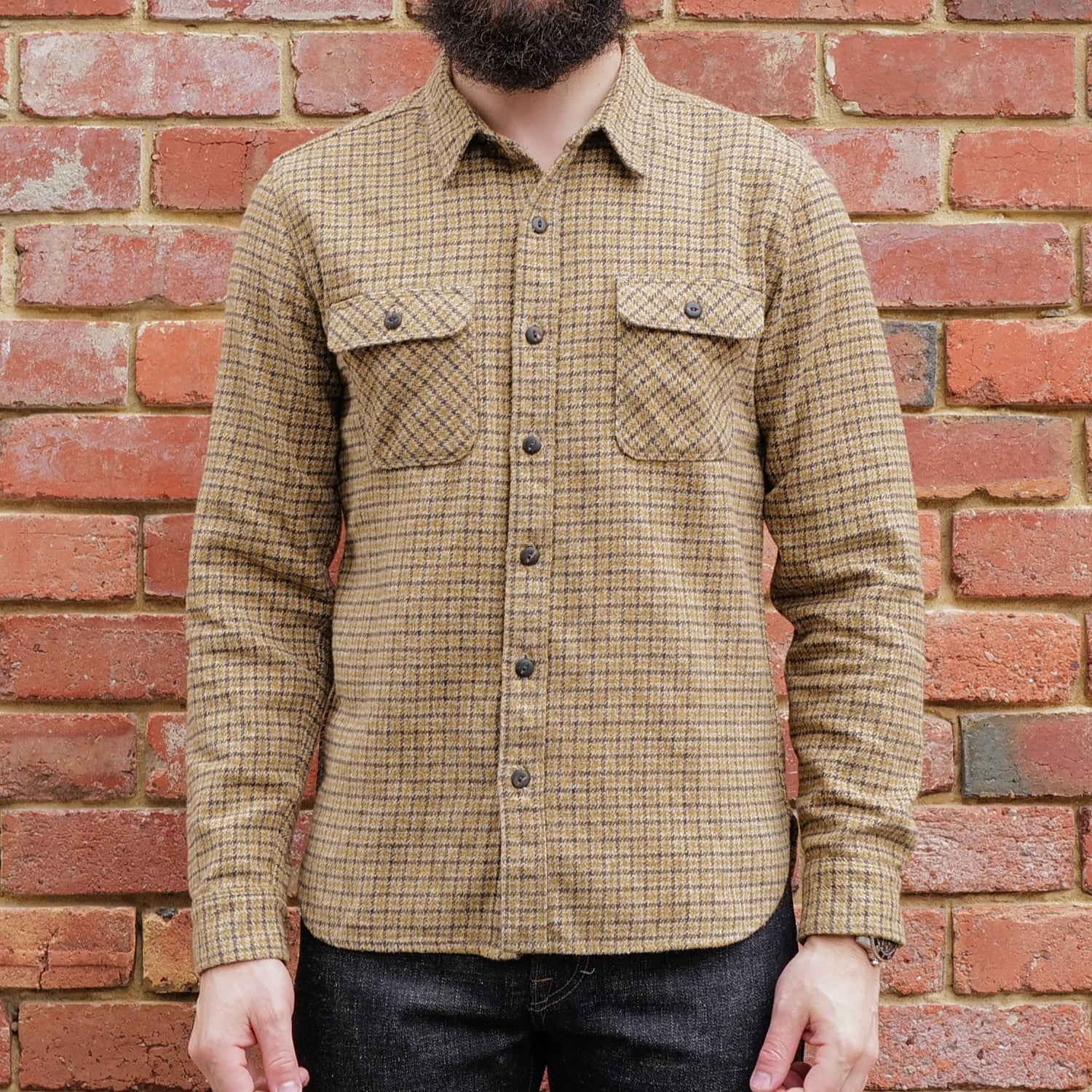 Jepson Shirt / Tan Micro Plaid