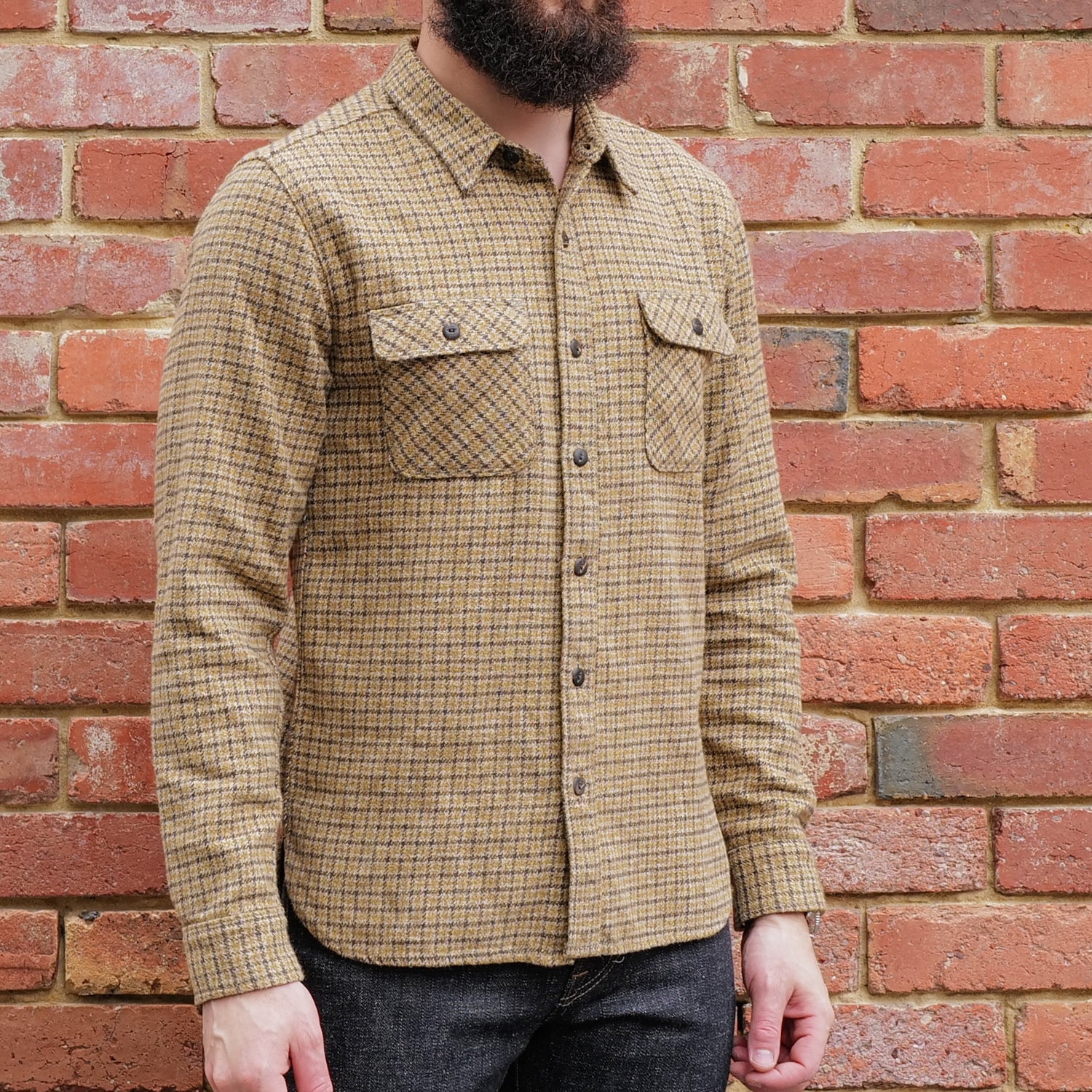 Jepson Shirt / Tan Micro Plaid