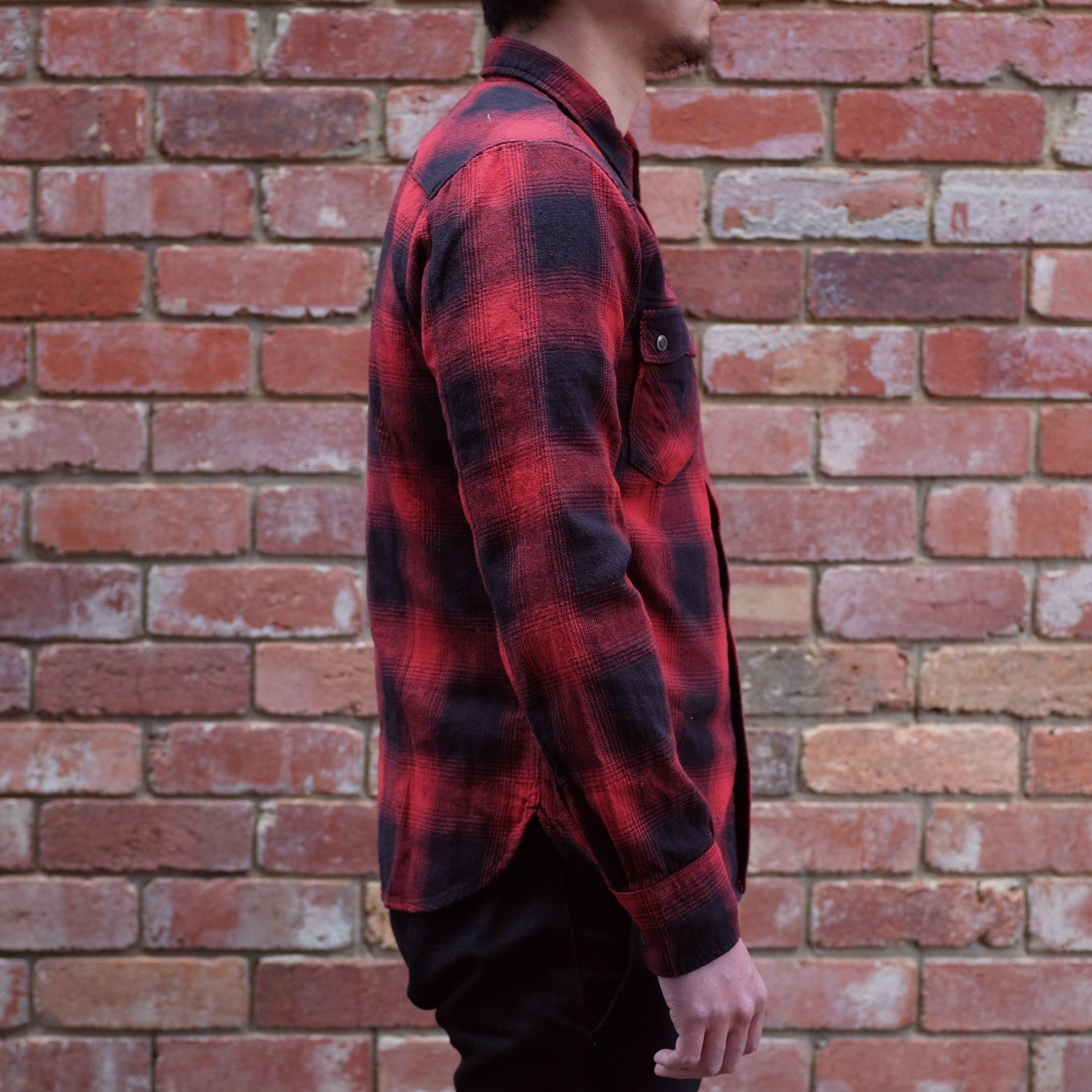 Modern Western Shirt / Red Shadow Plaid