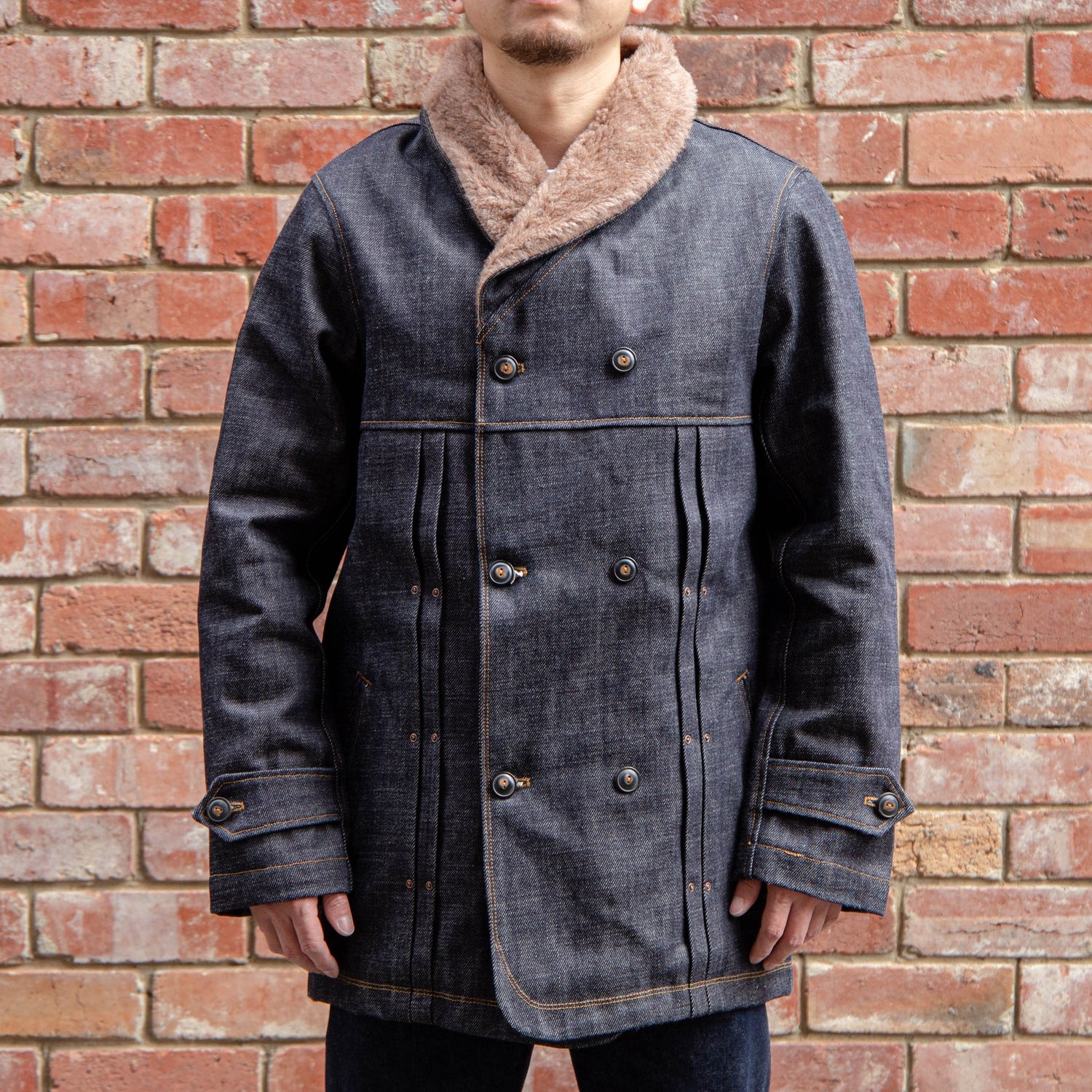 Pleated Rancher Coat / Indigo