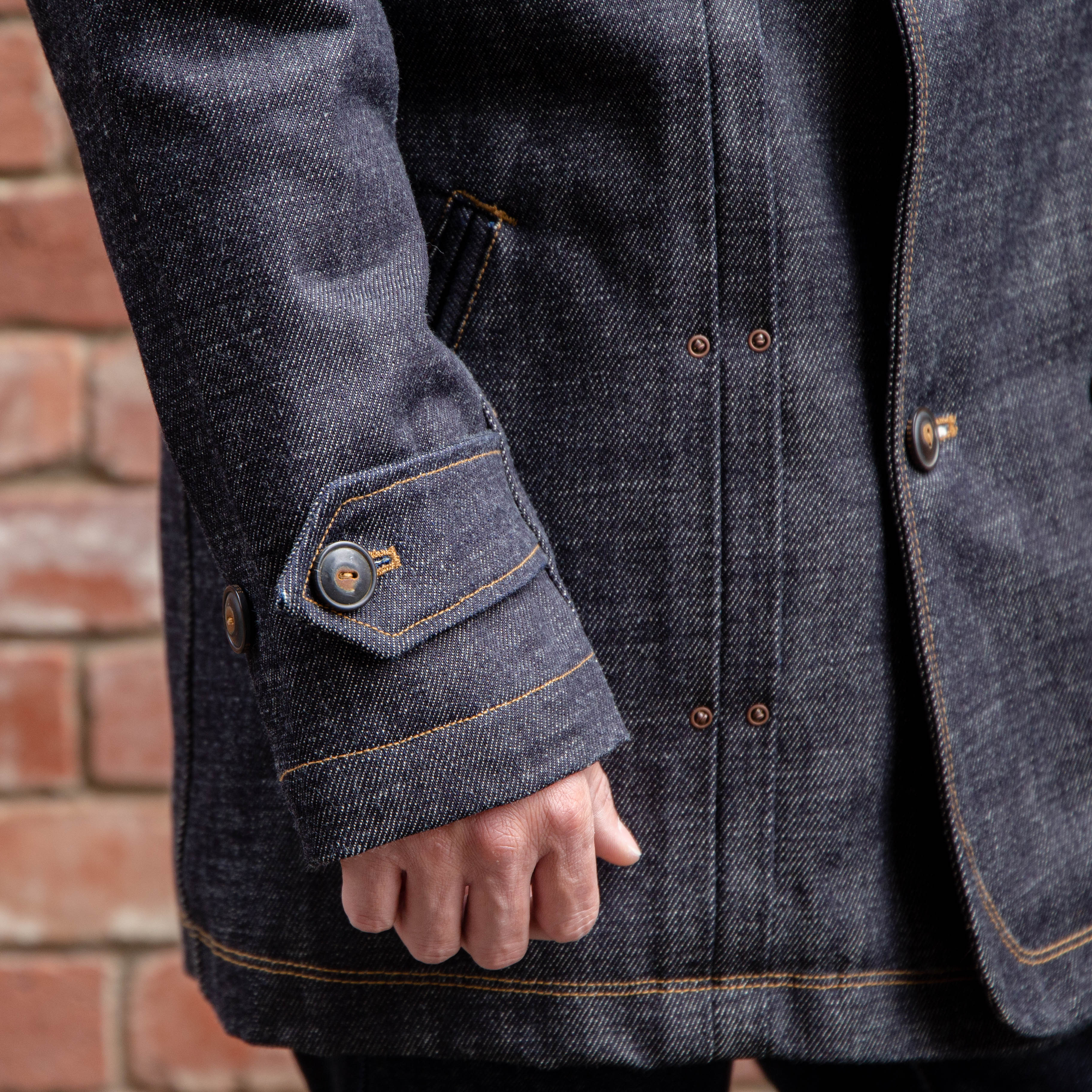 Pleated Rancher Coat / Indigo