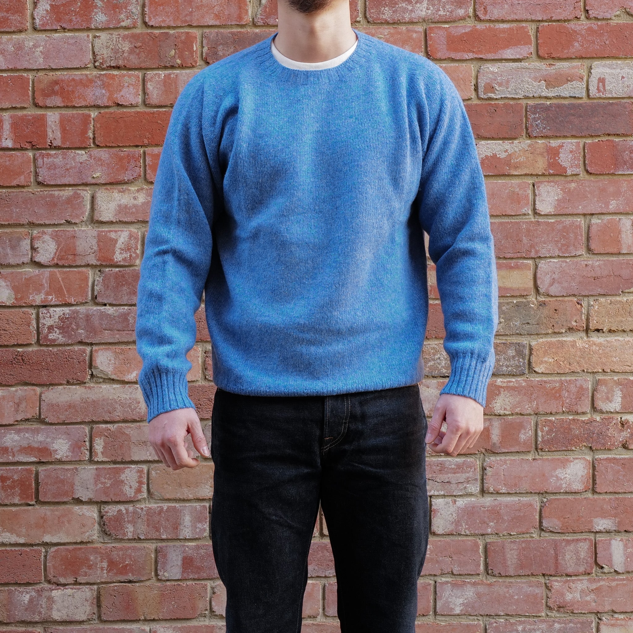 Wool Crew Pullover / Fresh Surf