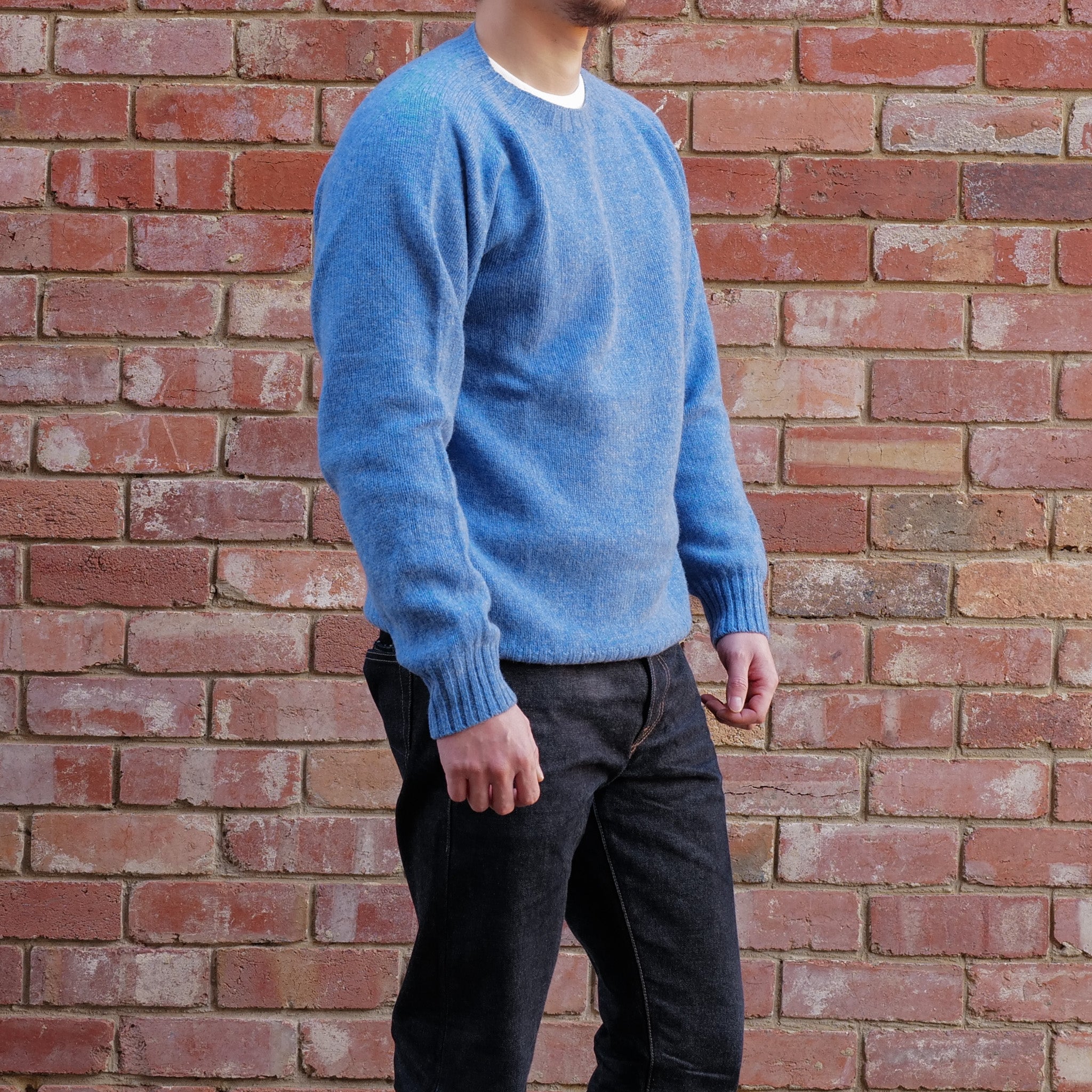 Wool Crew Pullover / Fresh Surf